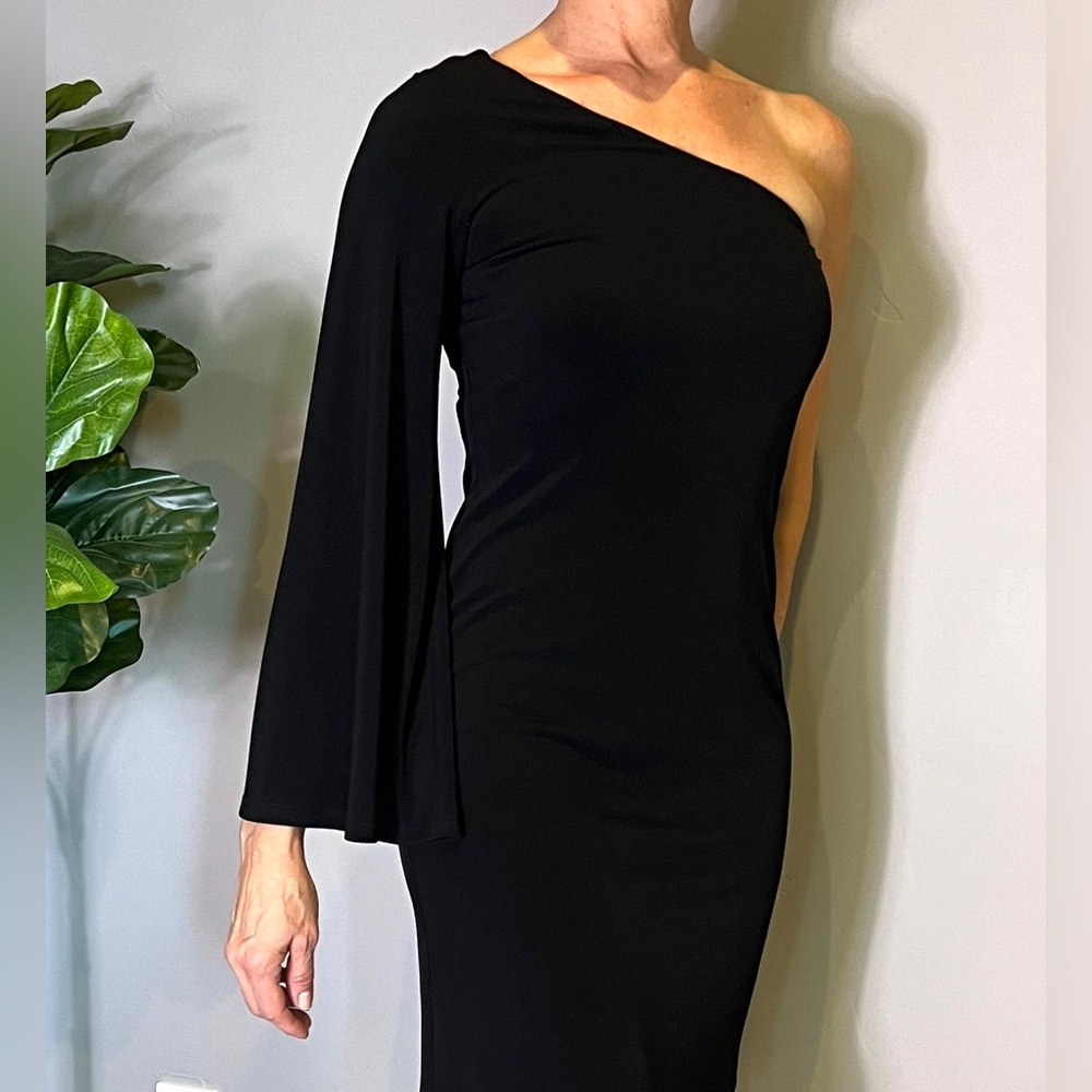 Black One Shoulder Cocktail Dress